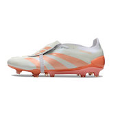 Chuteira Campo Adidas Predator 30 Elite Com Lingua FG Branca e Laranja